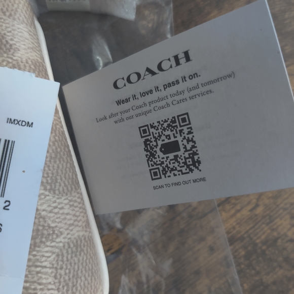 Coach Signature Leather Wristlet Clutch in Taupe - Picture 4 of 6